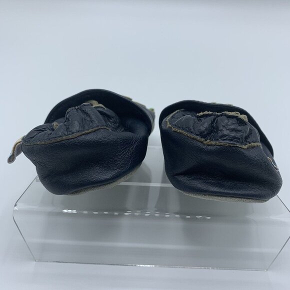 Mini Star Baby Shoes Slippers Boy Girl Size 0-6 Months Soft Sole Green Frog - Picture 6 of 7